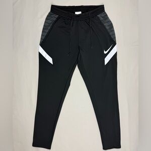 Nike Mens Strike 21 Soccer Pants Sz Small Black/Grey/White Dri Fit Slim A4